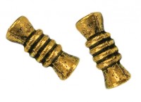 (СКИДКИ!!!) Бусина 118 Трубочка 10,2*3,5*3,5мм античное золото (литьё) (10шт.)