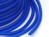 Полиуретановый шнур 14 2мм ПОЛЫЙ синий матовый (1м)