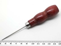 Шило 02 расширитель с деревянной ручкой 125мм никель и вишнёвый (сталь и дерево) (инструменты для бижутерии)