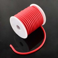 Полиуретановый шнур 07 5мм ПОЛЫЙ (3мм) красный матовый (1м)