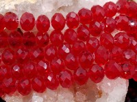 Бусина кристалл Абакус гранёный 10*10*7,5мм красный прозрачный (имитация Сваровски)