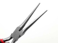 Тонкогубцы (Утконосы длинногубцы) 16 без бороздок 150мм с чёрными ручками (инструменты для бижутерии)