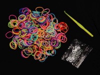 (РАСПРОДАЖА!!!) Набор для плетения браслетов 04 Loom Bands в пакете обычный яркий микс непрозрачный (Loom Bands) (280 резинок)