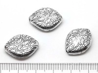 Античная бусина 15 Ромбоовал 19,5*15*5мм античное серебро (металлоакрил)