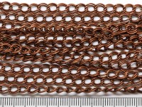 Цепочка I060 с двойным плетением звено 6*5мм античная медь (Iron) (50см)
