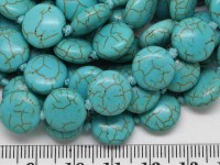 Бусина каменная Круг 17 12*11,5*5,5мм Говлит голубо-бирюзовый (камни)
