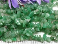 Крошка (галтовка) каменная 130 5-9мм Авантюрин зелёный натуральный (камни) (нить 40см)