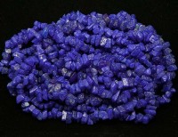 Крошка (галтовка) каменная 033 5-9мм Кварцит тонир. мраморный синий (камни) (нить прим.45см)