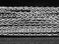 Цепочка C04 с простым плетением звено 3*1,7мм серебристая (Brass) (50см)