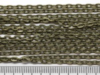 Цепочка I068 с плоским звеном 4*3мм античная бронза (Iron) (50см)