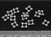 (СКИДКИ!!!) Рондели 043 квадратные 4,5*4,5*1,9мм античное серебро (литьё) (50шт.)