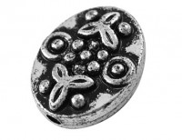 (СКИДКИ!!!) Античная бусина 06 Овал 16*12*5мм античное серебро (металлоакрил) (10шт.)