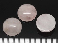 Кабошон каменный 039 Круг 16*16*6мм Розовый кварц (камни)