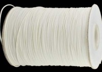 Вощёный полиэстеровый шнур "корейский" 0,5мм белый (1м)