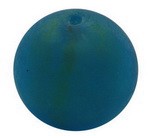 172 Бусина округлая  матовая с серебром внутри 12мм голубо-бирюзовая (венецианское стекло)