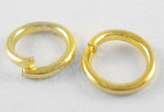 Колечки обычные толстые 6*1мм золотистые (Brass) (50шт)