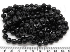 (СКИДКИ!!!) Бусина &quot;жемчуг&quot; 8мм чёрная (стекло) (50шт.)