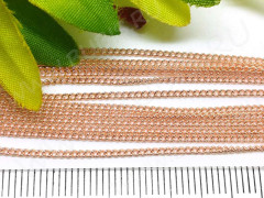 Цепочка C13 тонкая закрученная звено 1,8*1,2мм розовое золото (Brass) (50см)