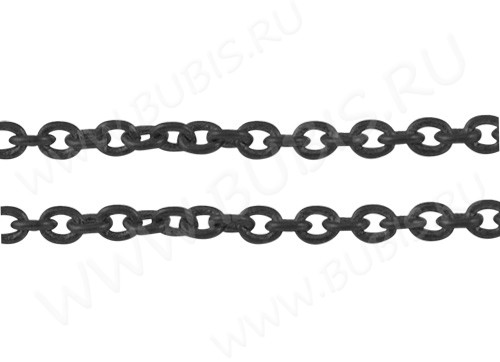 Цепочка I022 с простым плетением звено 2*1,7мм черный никель (Iron) (50см)