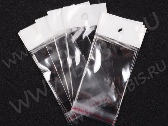 (СКИДКИ!!!) Пакет 19 с липким слоем 4*6см (+2см) прозрачный (упаковка) (50шт)
