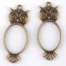 Подвеска Рамка 07 Овал Сова 47*20*3,5мм античная бронза (литьё) Купить Подвеска Рамка 07 Овал Сова 47*20*3,5мм античная бронза (литьё) с доставкой по России