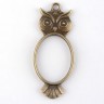 Подвеска Рамка 07 Овал Сова 47*20*3,5мм античная бронза (литьё) Купить Подвеска Рамка 07 Овал Сова 47*20*3,5мм античная бронза (литьё) с доставкой по России