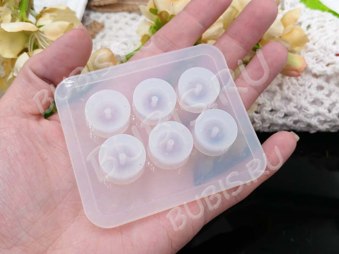 Молд 096 для эпоксидной смолы Бусина Абакус Рондель 16*11мм (силикон)