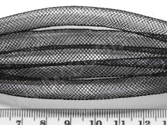 Нейлоновая ювелирная сетка 8мм чёрная (шнуры) (1м)