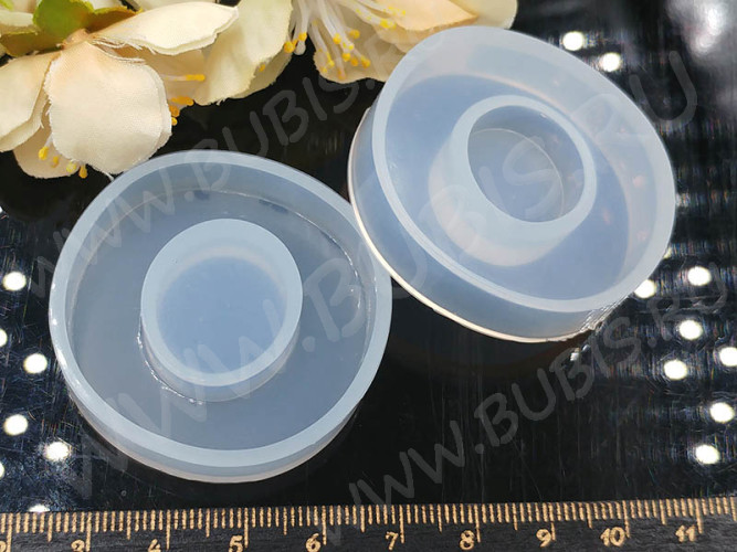 Молд 138 для эпоксидной смолы 43*43*10мм Буква O (силикон)