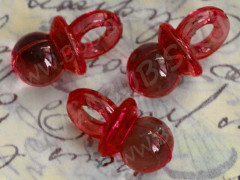 Подвеска Соска 02 3D 19,5*10*10мм бордовая прозрачная (акрил)