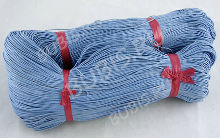(СКИДКИ!!!) Вощёный х/б шнур 1мм светло-синий (ок.70м)