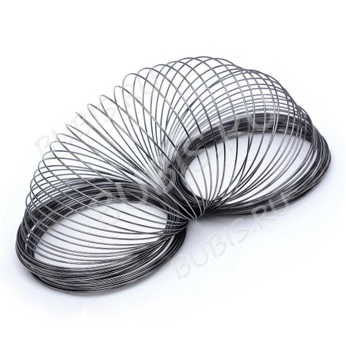 Мемори проволока - пружина - основа для браслета 60*0,8мм чёрный никель (10 витков)