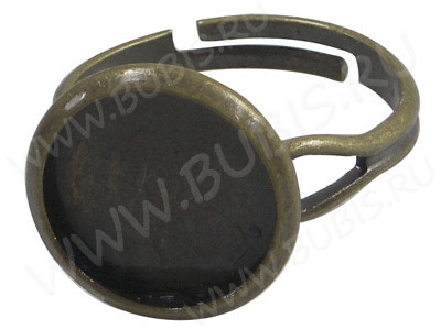 Основа (заготовка) для кольца 053 18мм с сеттингом 12мм античная бронза (Brass)