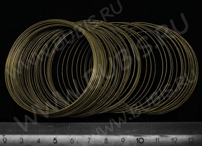 Мемори проволока - пружина - основа для браслета 55*0,6мм античная бронза (10 витков)