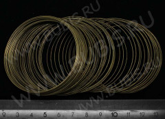 Мемори проволока - пружина - основа для браслета 55*0,6мм античная бронза (10 витков)