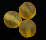 Бусина округлая матовая 4мм св.янтарная полупрозрачная (стекло) (50шт.)