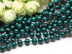 Бусина &quot;жемчуг&quot; 8мм изумрудная (стекло) (10шт.)