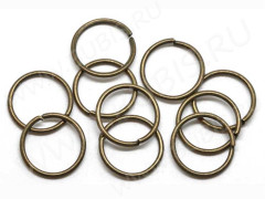 Колечки обычные 10*1мм античная бронза (Iron) (20шт.)