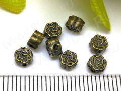 Бусина 193 Цветочек 28 5*4,5*2,8мм античная бронза (литьё) (10шт.)