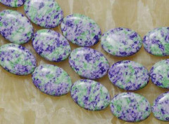 Бусина каменная Овал 16 18*13*4,5мм Турквенит св.зелёно-св.фиолетовый (камни)