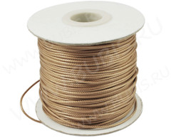 Вощёный полиэстеровый шнур "корейский" 0,5мм ореховый (1м)