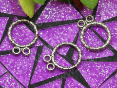 133 Округлая часть для тоггла на 2 нити 15*12мм античное серебро (литьё)