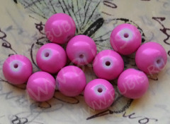 Бусина округлая 8мм т.розовая (камни)