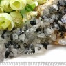Крошка (галтовка) каменная 143 5-9мм Кварц с шерлом натуральный (камни) (нить 40см) Купить Крошка (галтовка) каменная 143 5-9мм Кварц с шерлом натуральный (камни) (нить 40см) с доставкой по России