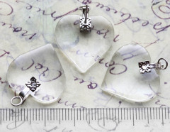 Подвеска Сердечко 01 3D 24*18*4,5мм Горный хрусталь (камни)