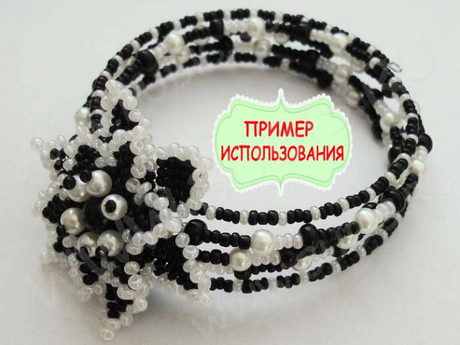 Мемори проволока - пружина - основа для браслета 65*0,6мм цвет платины (10 витков)