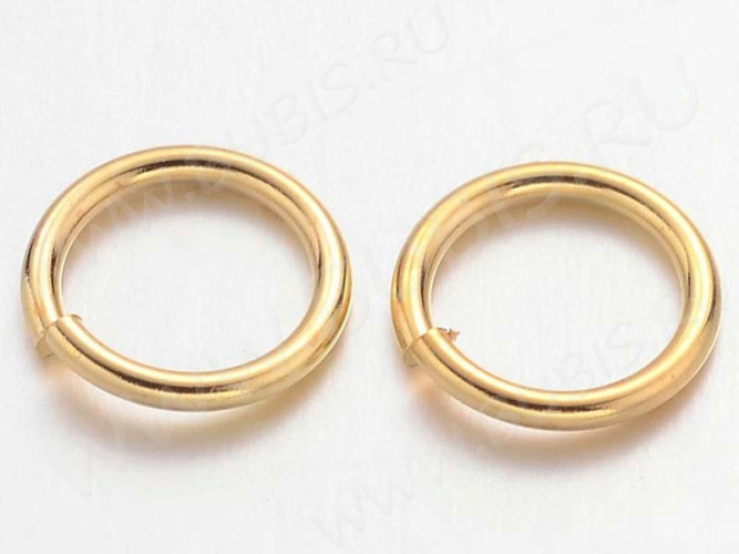 (СКИДКИ!!!) Колечки обычные толстые 8*1мм золотистые (Brass) (50шт)