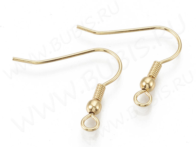 Швензы-крючки №087-G 20*19мм позолоченные Real Gold Plated 18K (Хирургическая сталь) (1 пара)