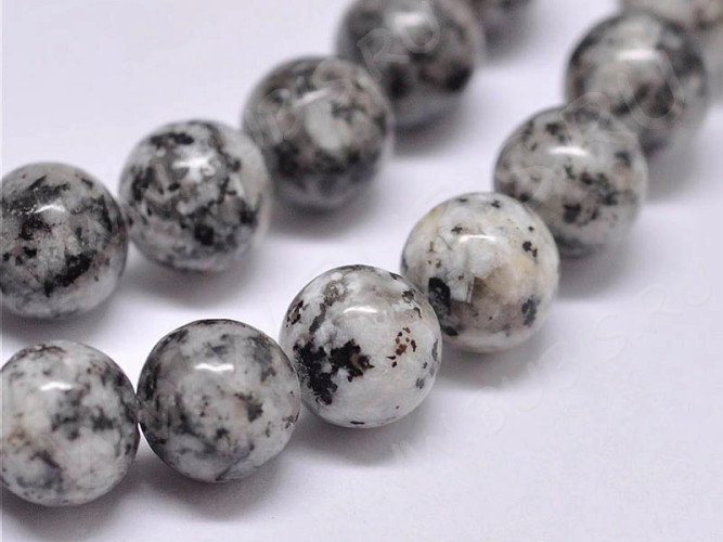 (ОПТ) Бусина округлая 10мм Яшма Кунжутная (камни) (НИТЬ)