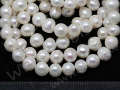 Бусина Жемчуг 19 пресноводный 8,5-10мм натуральный (камни) (нить 29-30см)